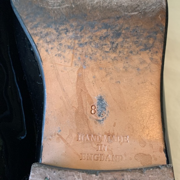 Shipton & Heneage Black Patent Leather Tuxedo Loafers - Picture 9 of 11